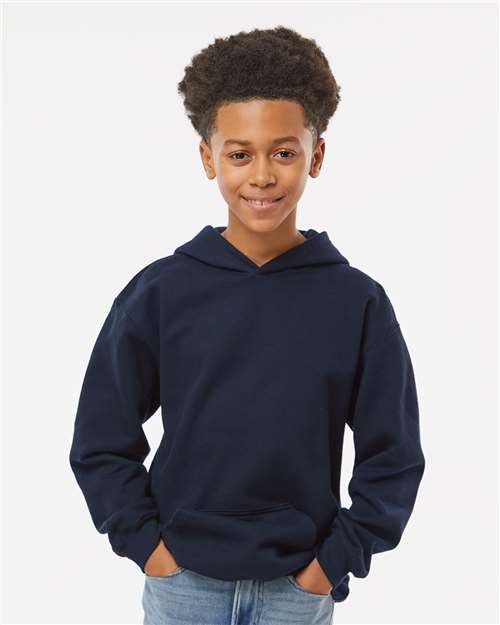 M&O 3322, Youth Fleece Pullover Hoodie, Navy