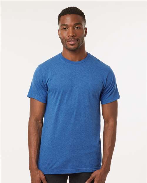 M&O 3541, Deluxe Blend T-shirt, Heather Royal