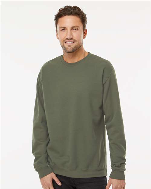 M&O 3340, Unisex Crewneck Fleece, Military Green
