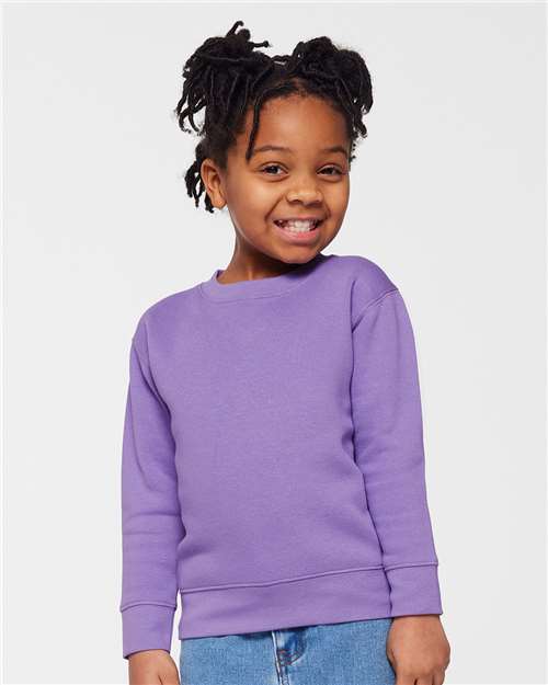 Rabbit Skins 3317, Toddler Fleece Crewneck Sweatshirt, Lavender
