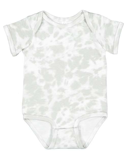 Rabbit Skins 4424, Infant Fine Jersey Bodysuit, Haze Tie Dye