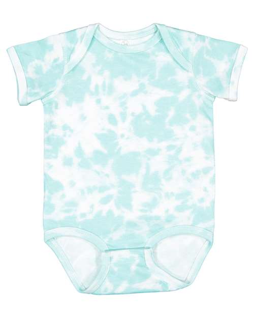 Rabbit Skins 4424, Infant Fine Jersey Bodysuit, Island Tie Dye