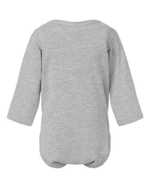 Rabbit Skins 4421, Infant Fine Jersey Long Sleeve Bodysuit, Heather