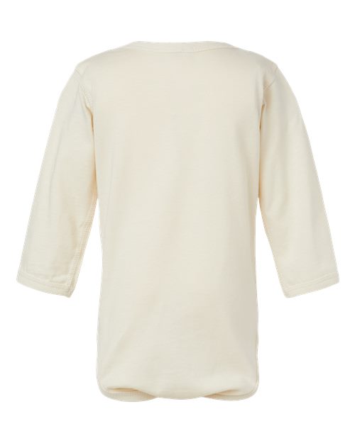 Rabbit Skins 4421, Infant Fine Jersey Long Sleeve Bodysuit, Natural
