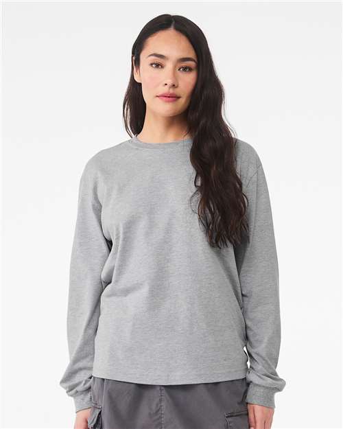 BELLA + CANVAS 3511, 6 Oz. Heavyweight Long Sleeve Tee, Athletic Heather