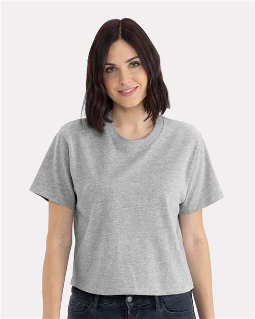 Next Level 7610, Women's Heavyweight Boxy Tee, Heather Grey