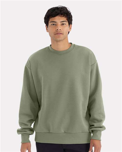 Next Level 9007, Unisex Heavyweight Crewneck Sweatshirt, Light Olive