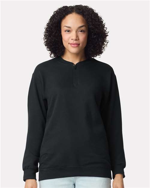 Gildan 18900 Heavy Blend Fleece Stadium Blanket Black Cotton Cotton-Poly Blend Crewneck Fleece Mens & Unisex Mens & Unisex Tops Midweight Moisture-Wicking Outerwear Polyester Premium Regular Fit Spandex Sport / Athletic Super Heavyweight Sweatshirts & Fleece Tear-Away Label Tops Zippered