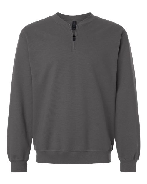 Gildan SF008, Unisex Softstyle Midweight Quarter-zip Sweatshirt, Charcoal