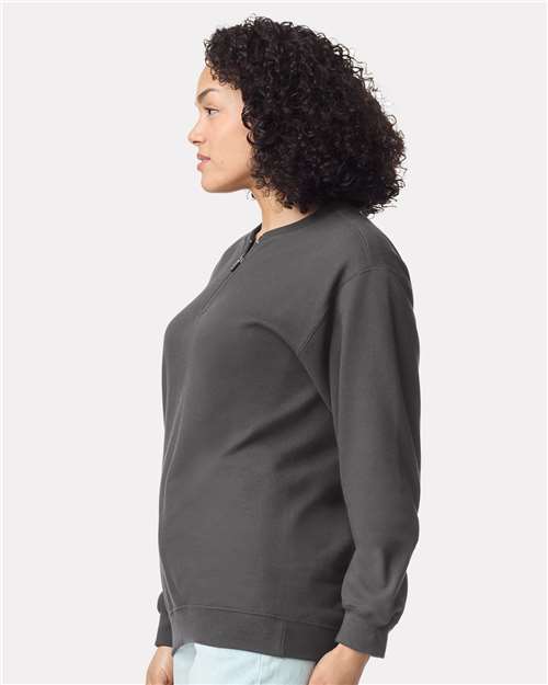 Gildan SF008, Unisex Softstyle Midweight Quarter-zip Sweatshirt, Charcoal