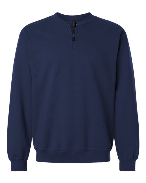 Gildan SF008, Unisex Softstyle Midweight Quarter-zip Sweatshirt, Navy