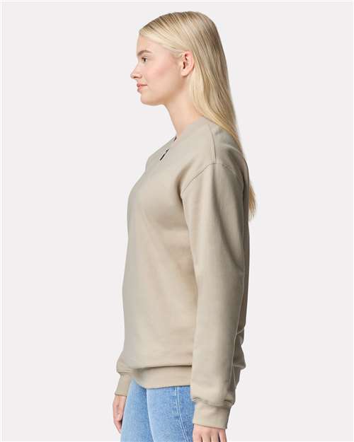 Gildan SF008, Unisex Softstyle Midweight Quarter-zip Sweatshirt, Sand