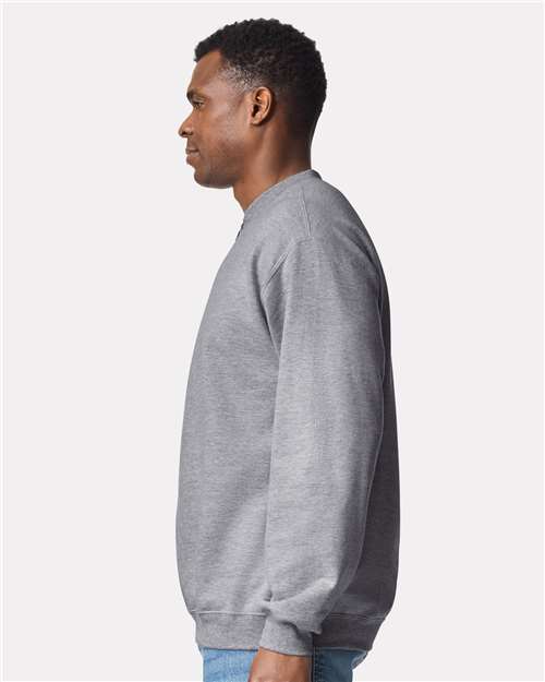 Gildan SF008, Unisex Softstyle Midweight Quarter-zip Sweatshirt, Sport Grey