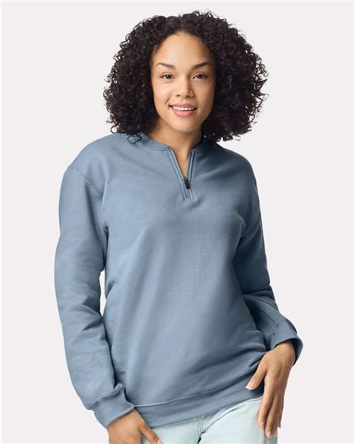 Gildan 18900 Heavy Blend Fleece Stadium Blanket Stone Blue Cotton Cotton-Poly Blend Crewneck Fleece Mens & Unisex Mens & Unisex Tops Midweight Moisture-Wicking Outerwear Polyester Premium Regular Fit Spandex Sport / Athletic Super Heavyweight Sweatshirts & Fleece Tear-Away Label Tops Zippered