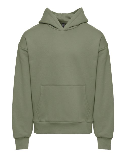 Next Level 9307, Unisex Heavyweight Fleece Hoodie Sweatshirt, Light Olive