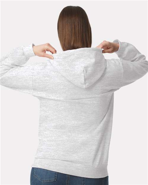 Gildan SF500 Unisex Softstyle® Midweight Hooded Sweatshirt Cotton Cotton-Poly Blend Fleece Hooded Insulated Jersey Midweight Moisture-Wicking Outerwear Pocket Polyester Regular Fit Spandex Sport / Athletic Super Heavyweight Sweatshirts & Fleece Tear-Away Label Tops Womens Womens Tops