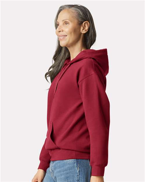 Gildan SF500 Unisex Softstyle® Midweight Hooded Sweatshirt Cotton Cotton-Poly Blend Fleece Hooded Insulated Jersey Midweight Moisture-Wicking Outerwear Pocket Polyester Regular Fit Spandex Sport / Athletic Super Heavyweight Sweatshirts & Fleece Tear-Away Label Tops Womens Womens Tops