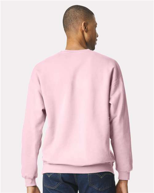 Gildan SF000 Unisex Softstyle® Midweight Crewneck Sweatshirt Cotton Cotton-Poly Blend Crewneck Fleece Midweight Moisture-Wicking Outerwear Polyester Regular Fit Spandex Sport / Athletic Super Heavyweight Sweatshirts & Fleece Tear-Away Label Tops Womens Womens Tops
