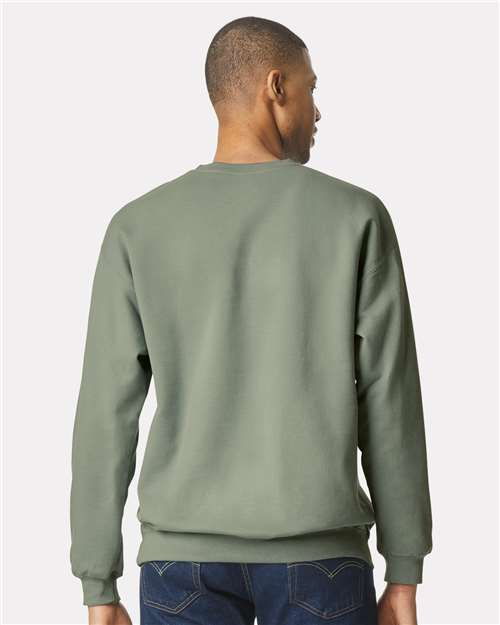 Gildan SF000 Unisex Softstyle® Midweight Crewneck Sweatshirt Cotton Cotton-Poly Blend Crewneck Fleece Midweight Moisture-Wicking Outerwear Polyester Regular Fit Spandex Sport / Athletic Super Heavyweight Sweatshirts & Fleece Tear-Away Label Tops Womens Womens Tops