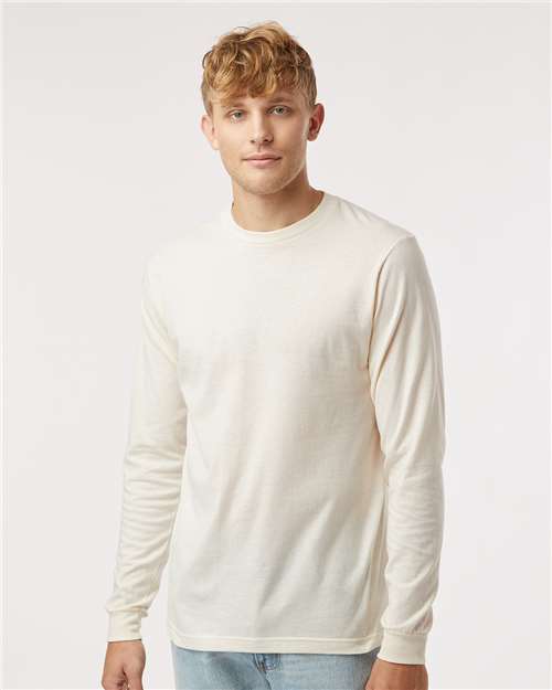 M&O 4501, Fine Jersey Long Sleeve T-shirt, Natural