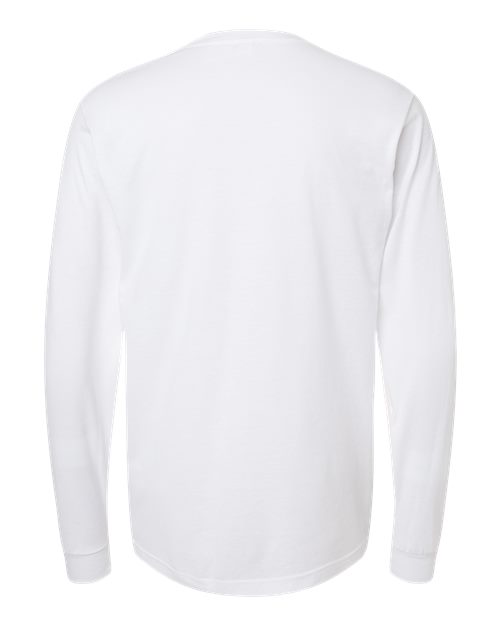 M&O 4501, Fine Jersey Long Sleeve T-shirt, Fine White