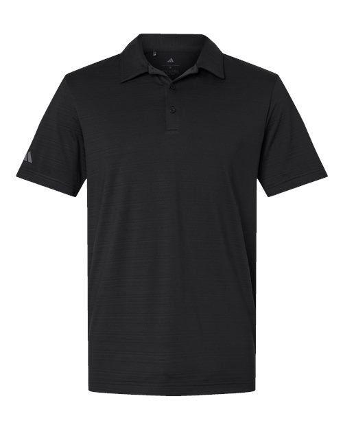 Adidas A704, Men's Textured Stripe Polo, Black