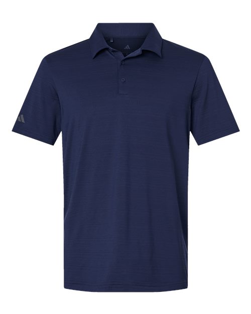 Adidas A704, Men's Textured Stripe Polo, Dark Blue