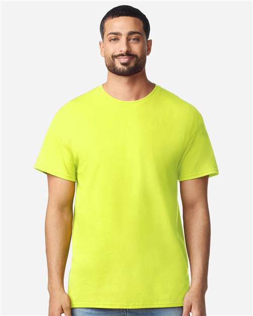 Gildan 3000, Unisex Light Cotton T-shirt, Safety Green