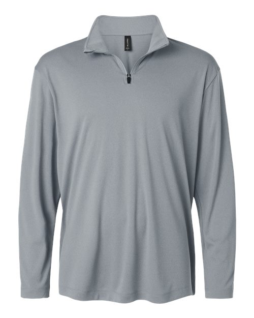 AllPro 41870, Men's Pro-lock Performance Quarter-zip Pullover, Heather Steel