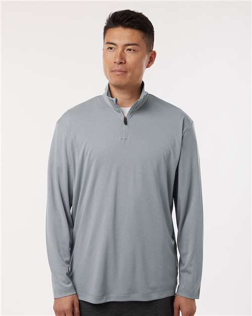 AllPro 41870, Men's Pro-lock Performance Quarter-zip Pullover, Heather Steel