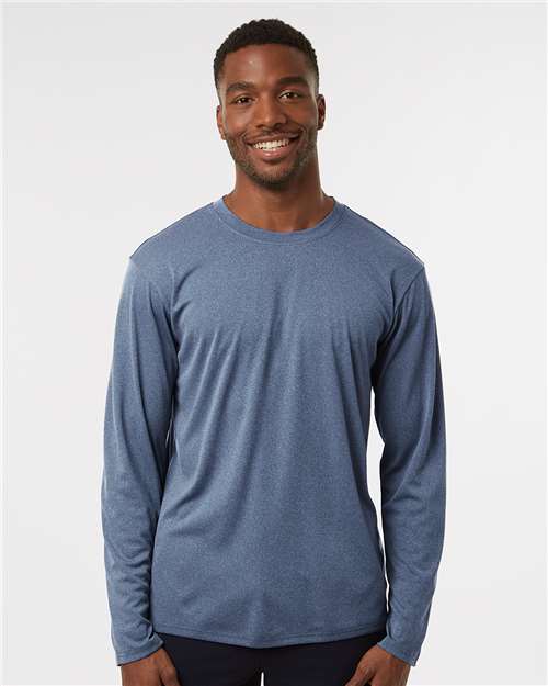 AllPro 48400, Unisex Pro-lock Performance Long Sleeve T-shirt, Heather Navy