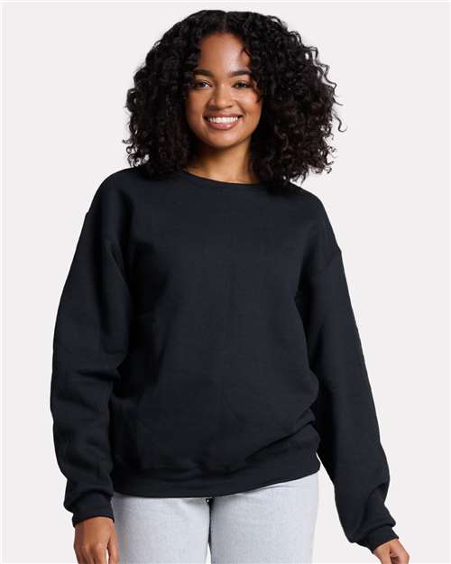 Unisex Rugged Crewneck Sweatshirt - - 12540 Black Ink 01435 12-12.9 oz 2025 Fleece and Outerwear C12MR Cotton Crewneck Fleece Fleece - Premium - Crew JERZEES Mens & Unisex Polyester Preshrunk Pullovers Sustainable Materials Sweatshirts Sweatshirts & Fleece Tear Away Tops