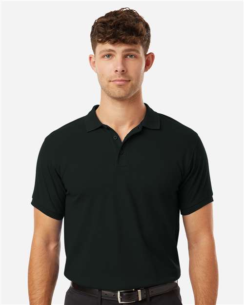 AllPro 62800, Men's Pique Polo, Black