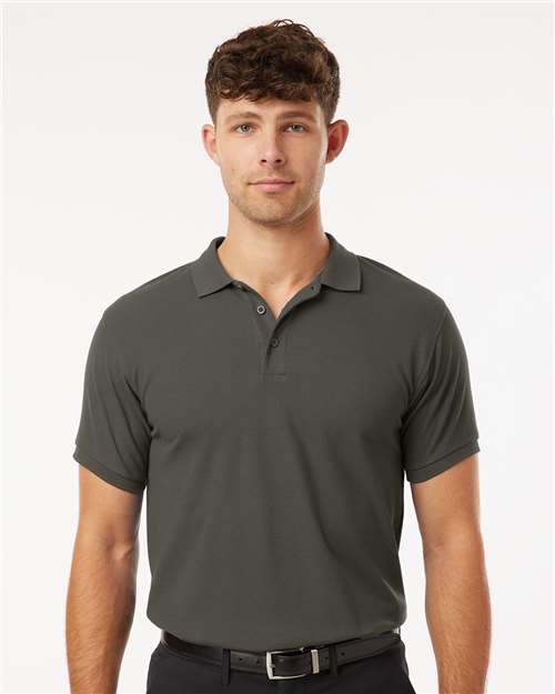 AllPro 62800, Men's Pique Polo, Charcoal