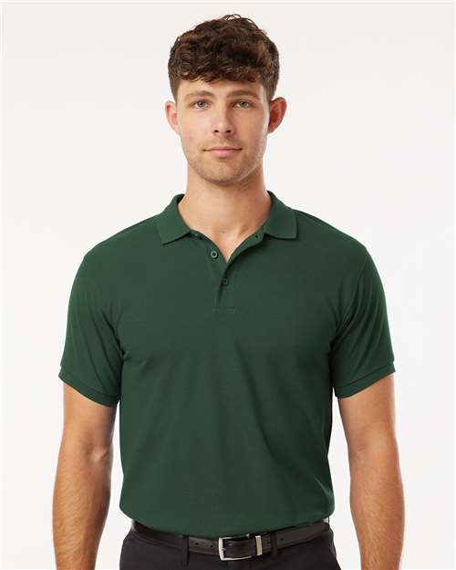 AllPro 62800, Men's Pique Polo, Forest Green