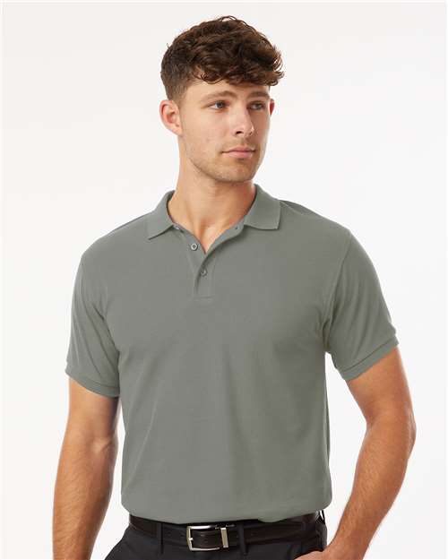 AllPro 62800, Men's Pique Polo, Greystone