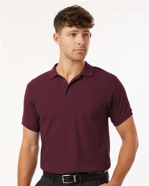 AllPro 62800, Men's Pique Polo, Maroon