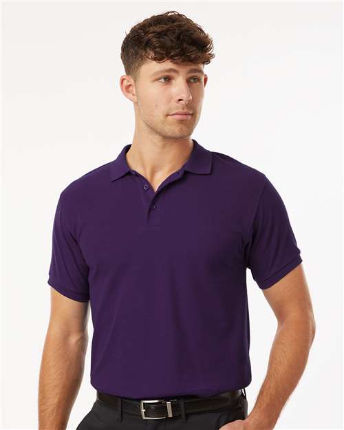 AllPro 62800, Men's Pique Polo, Purple