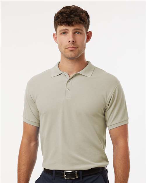 AllPro 62800, Men's Pique Polo, Sand