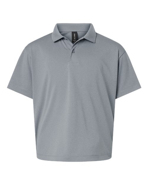 AllPro 41800Y, Youth Pro-lock Performance Polo, Heather Steel