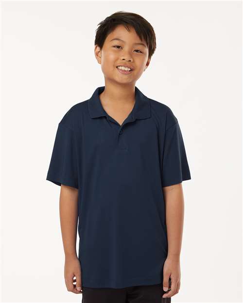 AllPro 41800Y, Youth Pro-lock Performance Polo, Navy