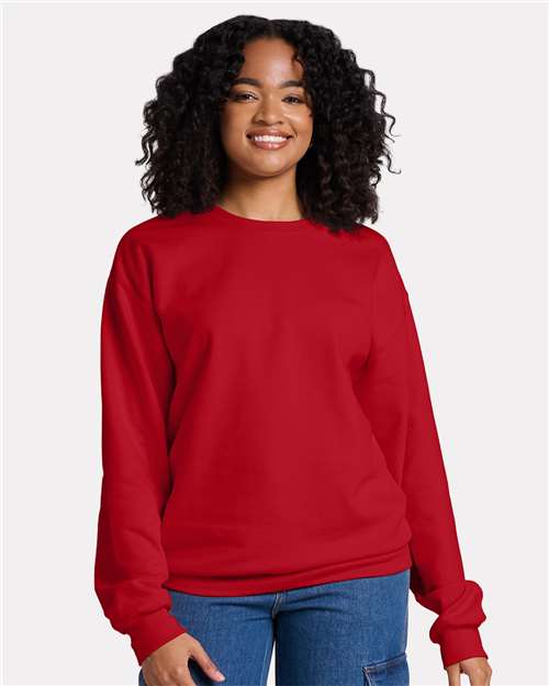 Unisex Ultimate CVC Crewneck Sweatshirt - - 12545 True Red 01735 2025 Fleece and Outerwear 7-7.9 oz Cotton Cotton - Ringspun Crewneck Fleece Fleece - Premium - Crew IC48MR JERZEES Mens & Unisex Moisture-Management Playbook - School & Team Back to School K-12 Playbook - School & Teams Playbook Summer to School Polyester Preshrunk Pullovers Sustainable Materials Sweatshirts Sweatshirts & Fleece Tear Away Tops