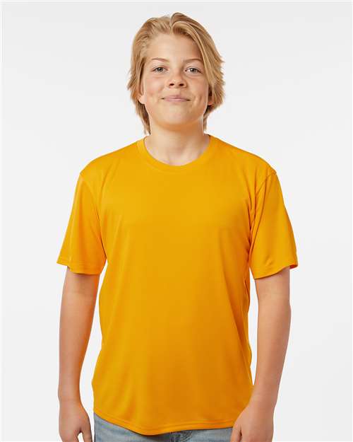 AllPro 48000Y, Youth Pro-lock Performance T-shirt, Gold