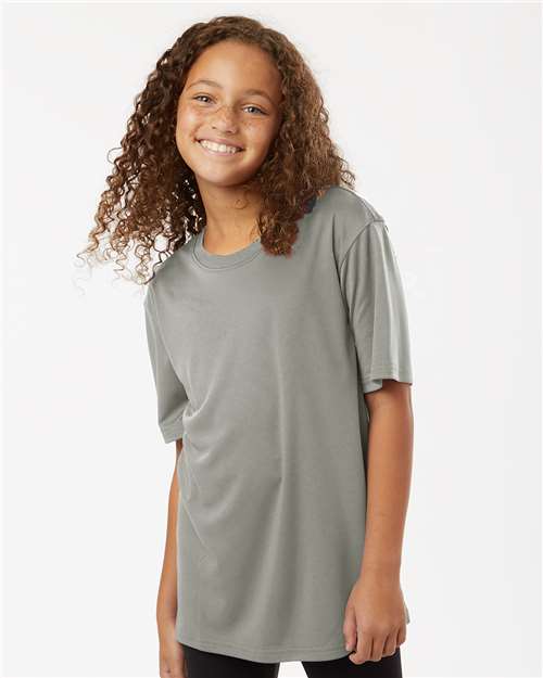 AllPro 48000Y, Youth Pro-lock Performance T-shirt, Greystone