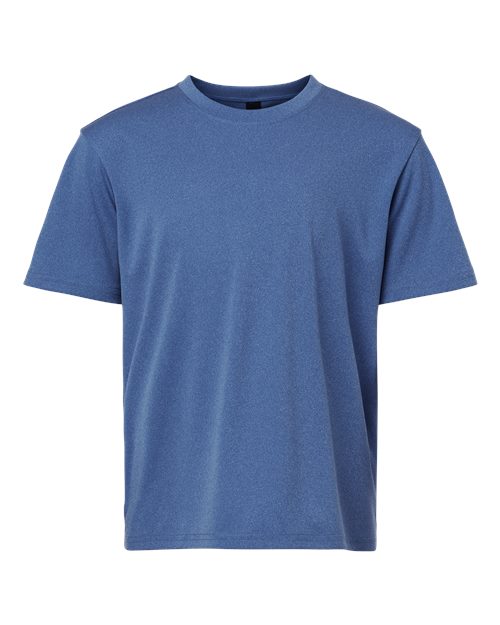 AllPro 48000Y, Youth Pro-lock Performance T-shirt, Heather Royal