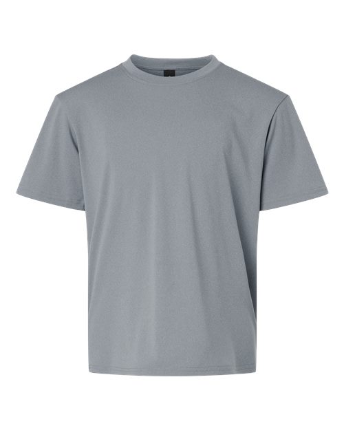 AllPro 48000Y, Youth Pro-lock Performance T-shirt, Heather Steel
