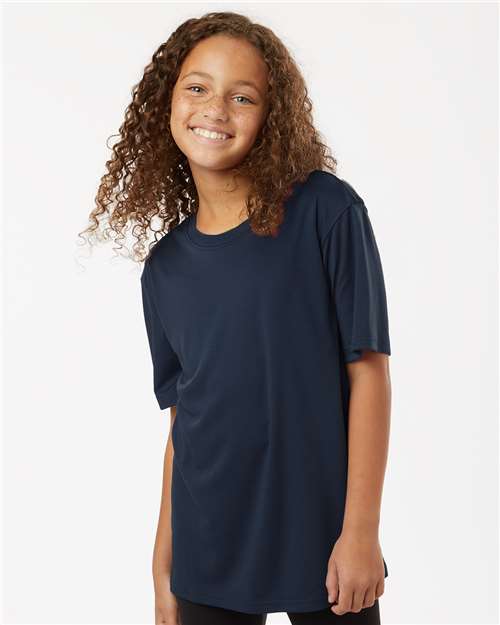 AllPro 48000Y, Youth Pro-lock Performance T-shirt, Navy