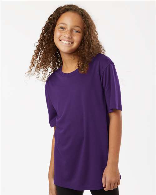 AllPro 48000Y, Youth Pro-lock Performance T-shirt, Purple