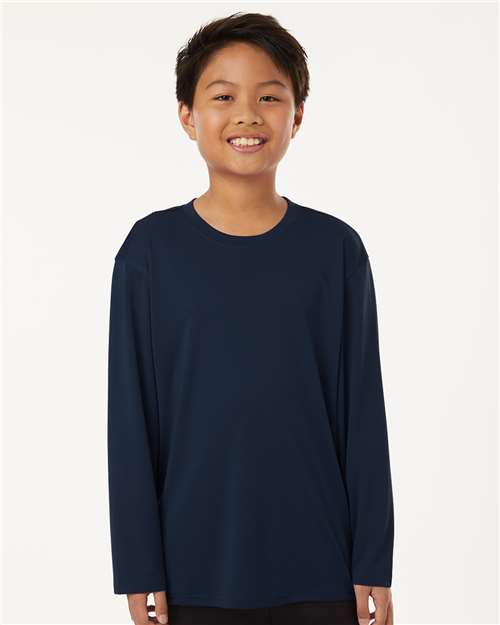 Youth Pro-Lock Performance Long Sleeve T-Shirt - - 12548 Navy 00996 48400Y AllPro AllPro Pro-Lock Camps Get the Look - AllPro - 2 Long Sleeves New Polyester Polyester - 100% S&S Exclusive Brands Say Yes to S&S Side Seams Socially Conscious Manufacturing Summer Style Guide 2024 - Camps Sustainable Manufacturing Sustainable Styles T-Shirts T-Shirts - Long Sleeve Tear Away Tops Triple Threat Essentials Youth