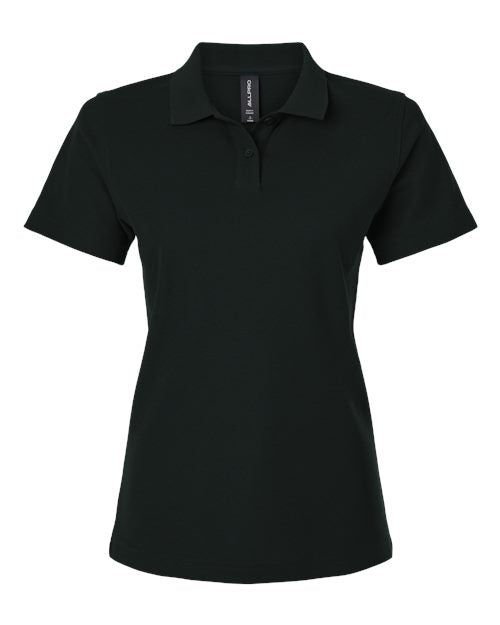 AllPro 62800L, Women's Pique Polo, Black